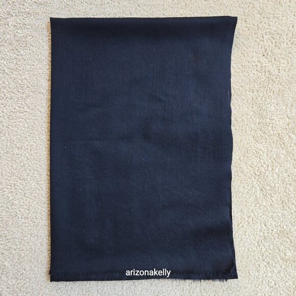 Lightweight Cashmere Woven Scarf BLACK Diamond Weave - Picture 9 of 13